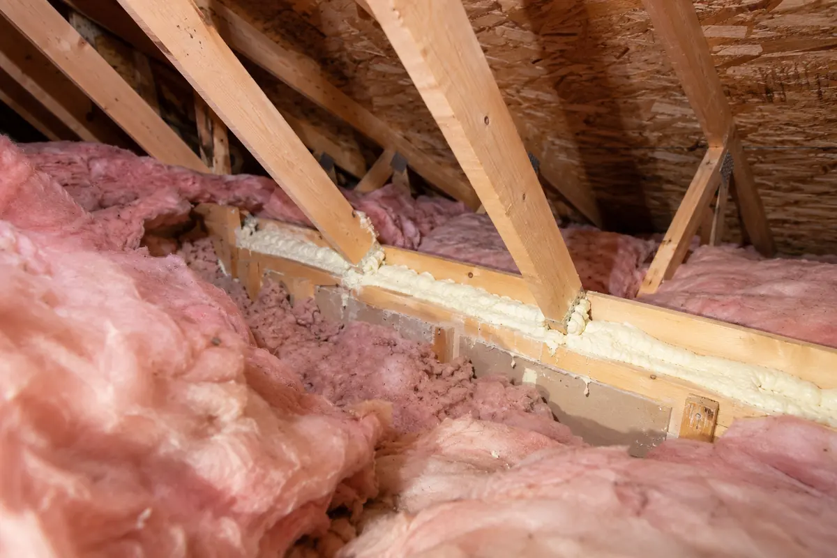 Sealed partition top plate in attic